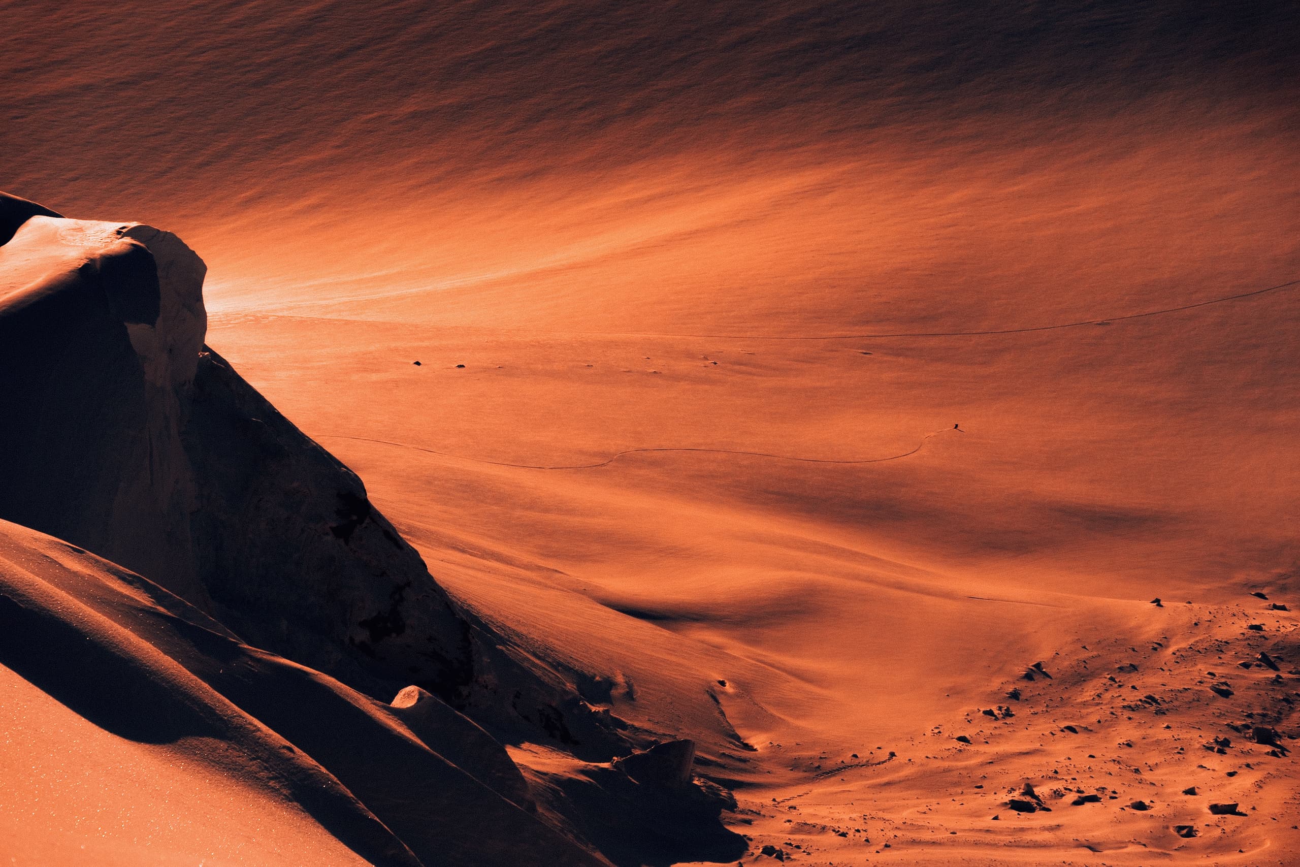 Helicopter ski operations in backcountry terrain